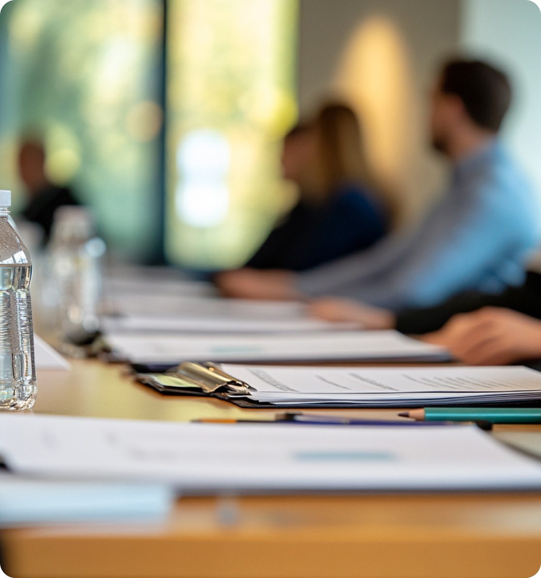 Equipo de trabajo en una reunión de dirección estratégica